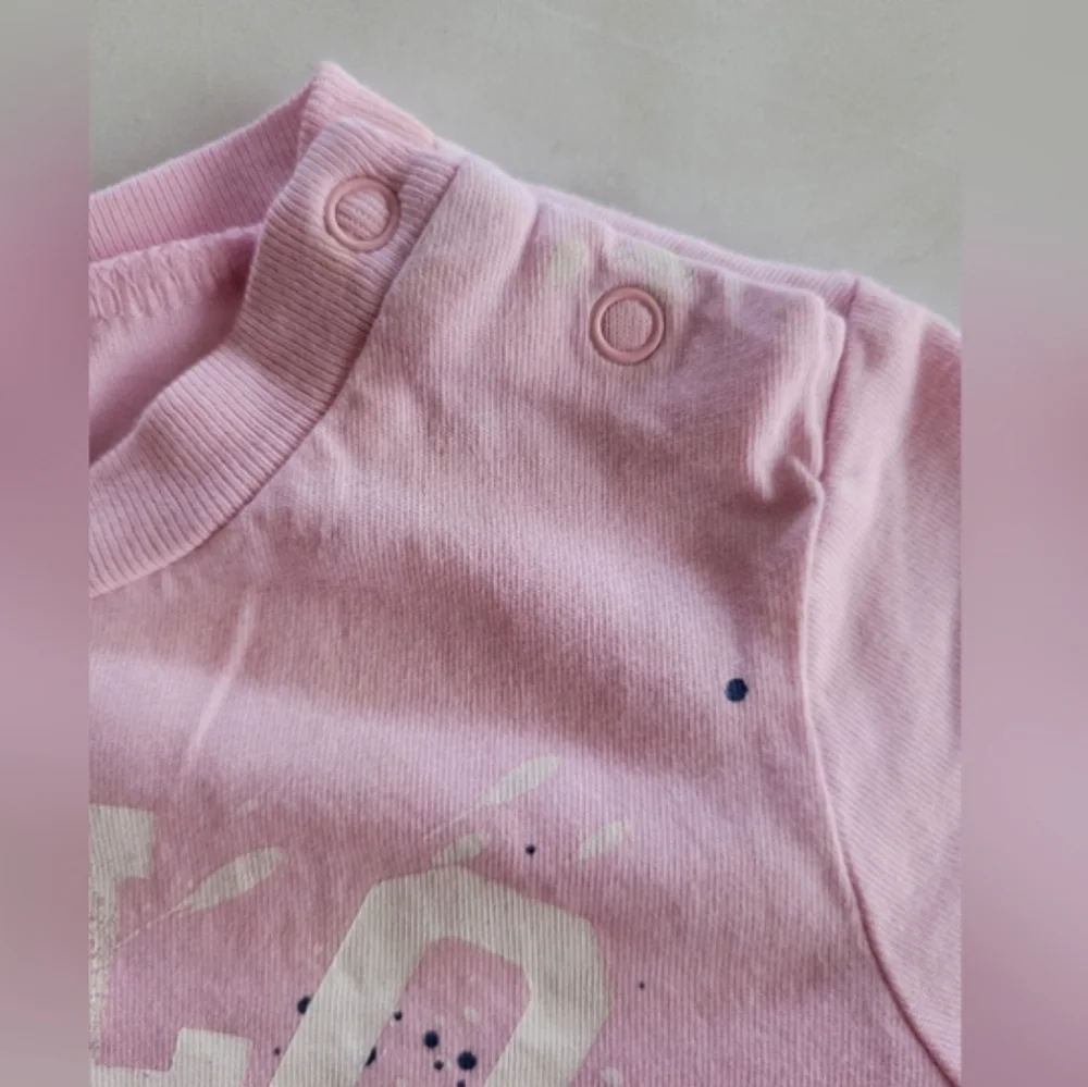 Vintage Ralph Lauren 100% Cotton Pink Prep Short Sleeve Tee Size 6 Months Infant